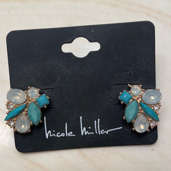 Nicole Miller Jewelry - Nicole Miller Gold and Stone Stud Earrings